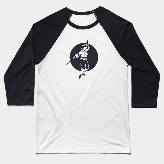 Classical Fencing Baseball T-Shirt by croquis design
